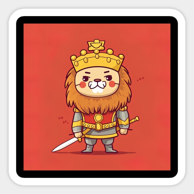 King Richard the Lionheart Sticker by ComicsFactory